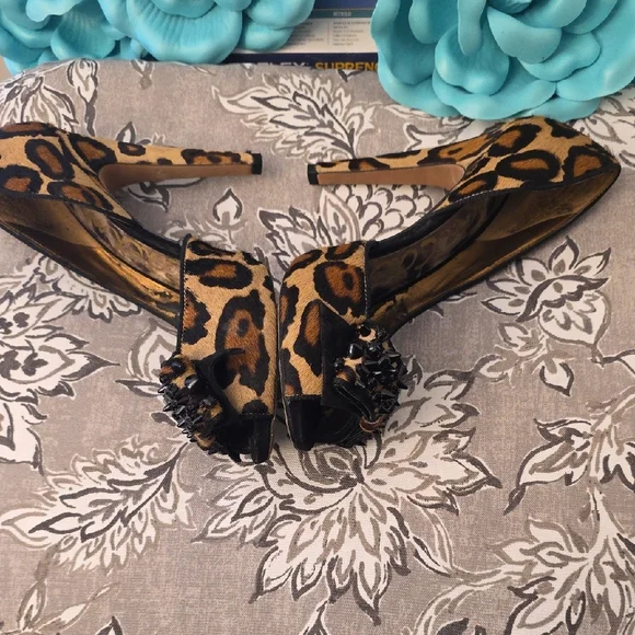 Sam Edelman Animal Print Bow Heels - Picture 2 of 7